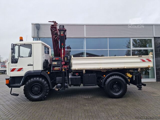 Tipvogn MAN 13.180 AK 4x4 Allrad/Single/Kran Hiab Tüv neu