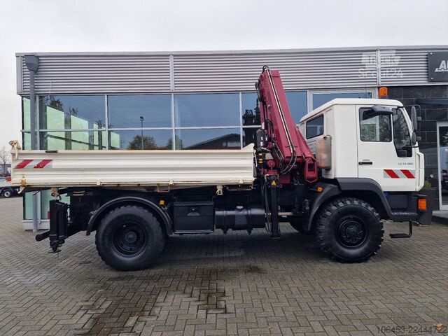 Tipvogn MAN 13.180 AK 4x4 Allrad/Single/Kran Hiab Tüv neu