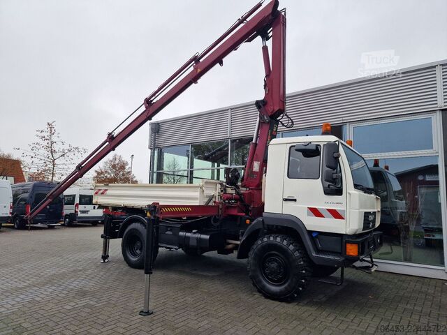 Tipvogn MAN 13.180 AK 4x4 Allrad/Single/Kran Hiab Tüv neu