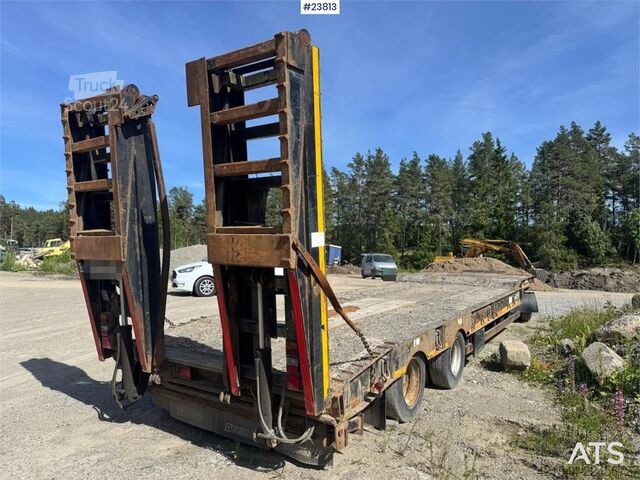 Matala kuormaaja McCauley MAC machinery trailer with hydraulic loading ramps