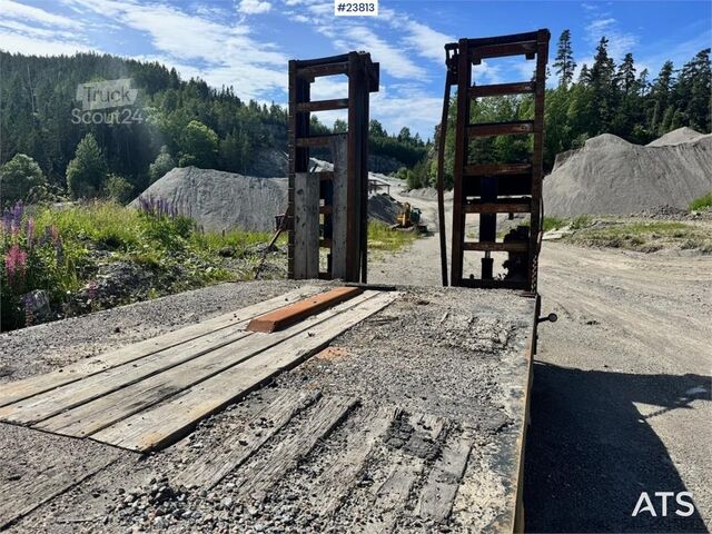 Matala kuormaaja McCauley MAC machinery trailer with hydraulic loading ramps