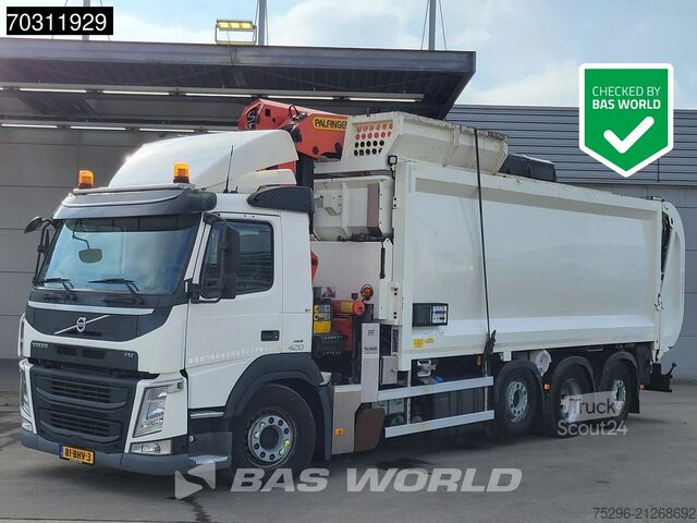 Veículo de recolha de resíduos Volvo FM 420 FM 8X2 Palfinger PK23501 Kran Crane VDL ...