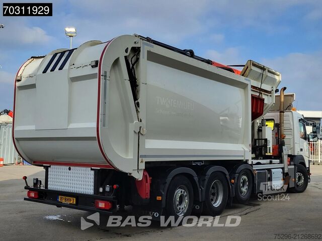 Veículo de recolha de resíduos Volvo FM 420 FM 8X2 Palfinger PK23501 Kran Crane VDL ...