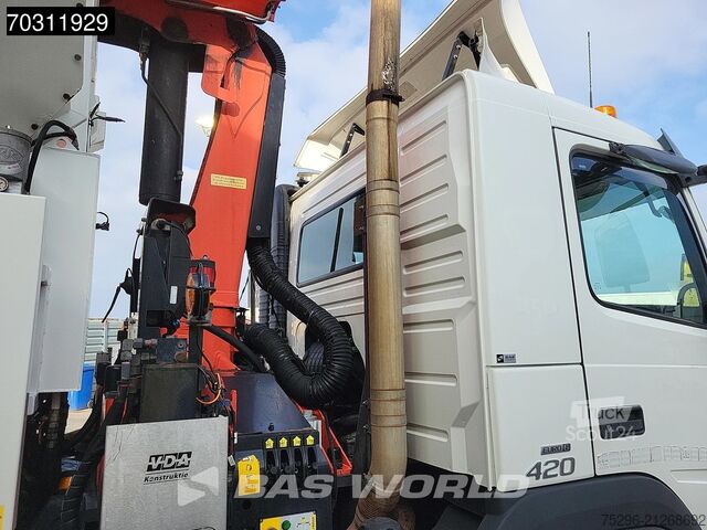 Veículo de recolha de resíduos Volvo FM 420 FM 8X2 Palfinger PK23501 Kran Crane VDL ...