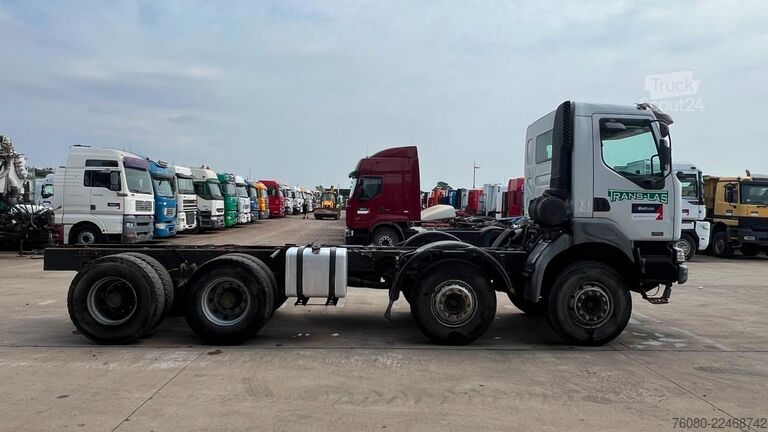 Шаси с кабина Renault KERAX 420 (8X4 / LAMES / BIG AXLE / GRAND PONT ...