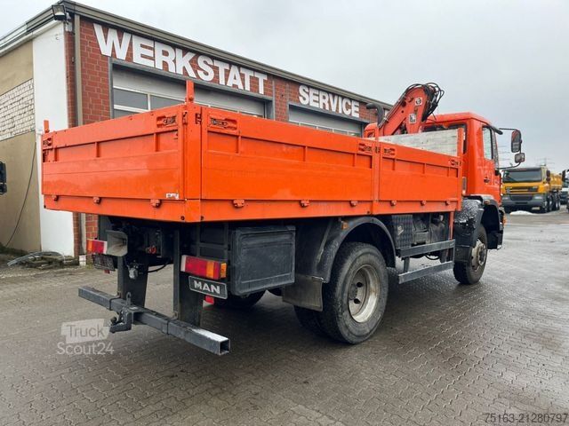 LKW mit Pritsche (offen) MAN L2000 14.224 LAK 4x4 Pritsche Kran Atlaskran+Fun