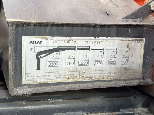 Platforminis sunkvežimis MAN L2000 14.224 LAK 4x4 Pritsche Kran Atlaskran+Fun