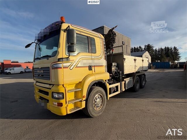 Kranbil MAN TGA 35.480 6x4 BL crane truck with tipper