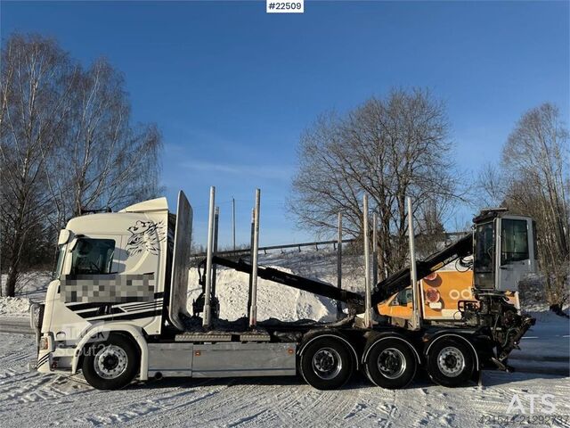 Transporter drewna Scania R770 Tridem Timber Truck with Epsilon M110L crane