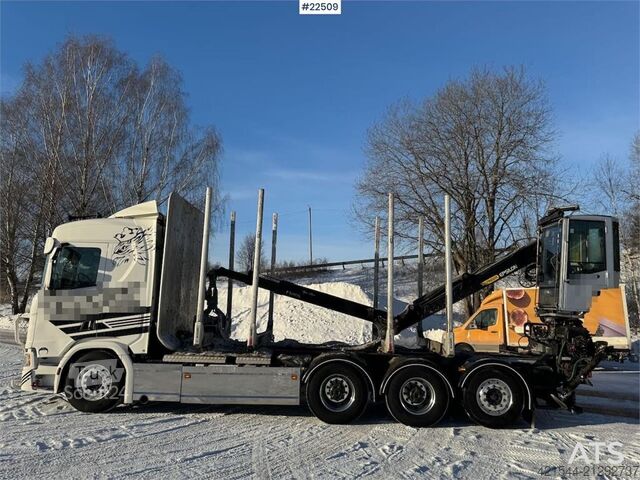 Transporter drewna Scania R770 Tridem Timber Truck with Epsilon M110L crane