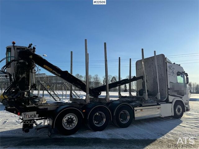 Transporter drewna Scania R770 Tridem Timber Truck with Epsilon M110L crane