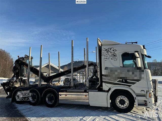 Transporter drewna Scania R770 Tridem Timber Truck with Epsilon M110L crane
