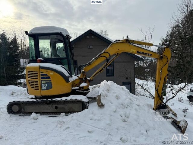 Excavator pe șenile Komatsu PC50MR-2 Crawler Excavator with 4 buckets
