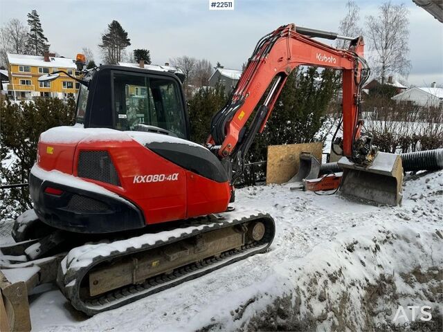 Excavator pe șenile Kubota KX080-4a Crawler Excavator with Engcon tilt and ne