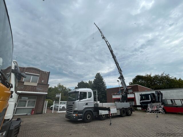 Kuorma-autoon asennettu nosturi SCANIA R410+Fassi F545 Kran 6+6 Aus.+JIB + Seilwinde