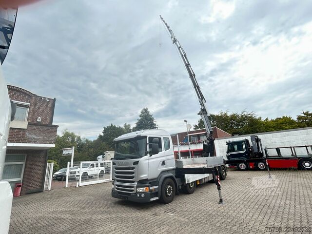 Kuorma-autoon asennettu nosturi SCANIA R410+Fassi F545 Kran 6+6 Aus.+JIB + Seilwinde