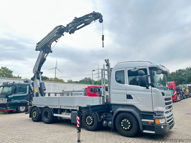 Kuorma-autoon asennettu nosturi SCANIA R410+Fassi F545 Kran 6+6 Aus.+JIB + Seilwinde