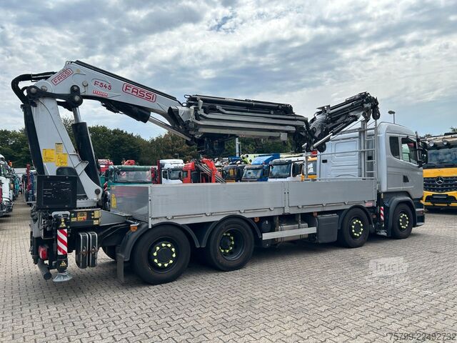 Kuorma-autoon asennettu nosturi SCANIA R410+Fassi F545 Kran 6+6 Aus.+JIB + Seilwinde