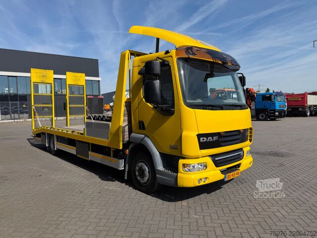 Dodávka na přepravu automobilů DAF LF 45 Machinetransporter Hydraulic ramps 48.000 km