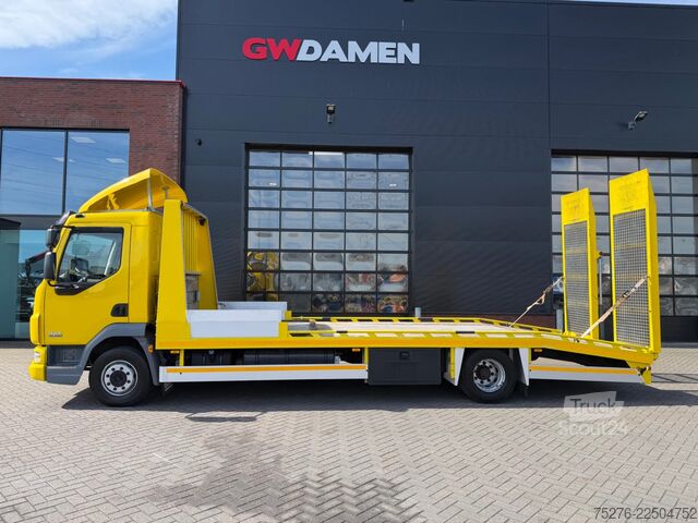 Dodávka na přepravu automobilů DAF LF 45 Machinetransporter Hydraulic ramps 48.000 km
