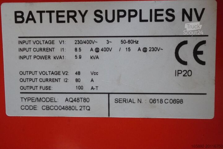 Batéria vysokozdvižného vozíka BATTERY SUPPLIES NV AQ48T80 48 V/ 80 A