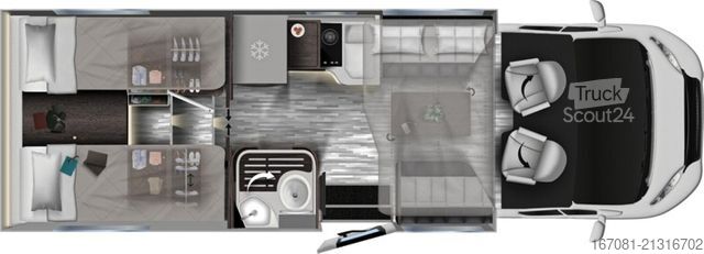 Autorulotă semi-integrată MOBILVETTA Krosser P86