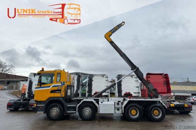 Kamion s kipom s pomičnim kontejnerom SCANIA G450 8x4 Sobag