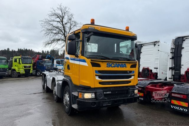 Kamion s kipom s pomičnim kontejnerom SCANIA G450 8x4 Sobag