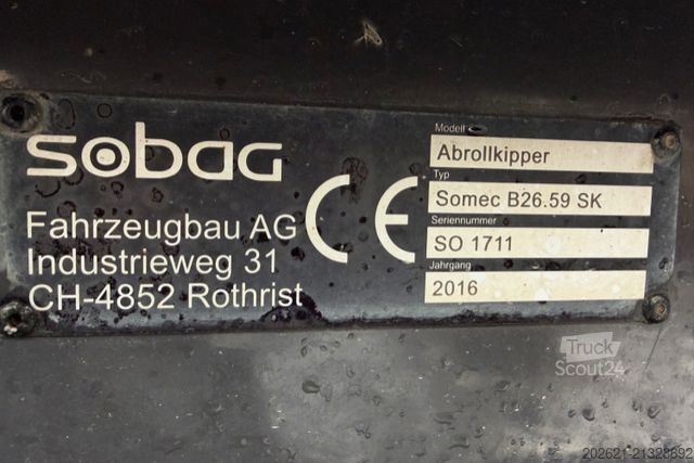 Kamion s kipom s pomičnim kontejnerom SCANIA G450 8x4 Sobag