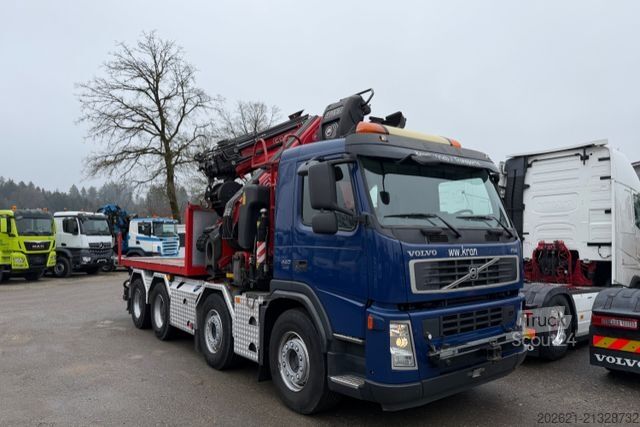 Autokran VOLVO FH 440 8x4 Fassi F800 6+6+2 SZM+Pritsche