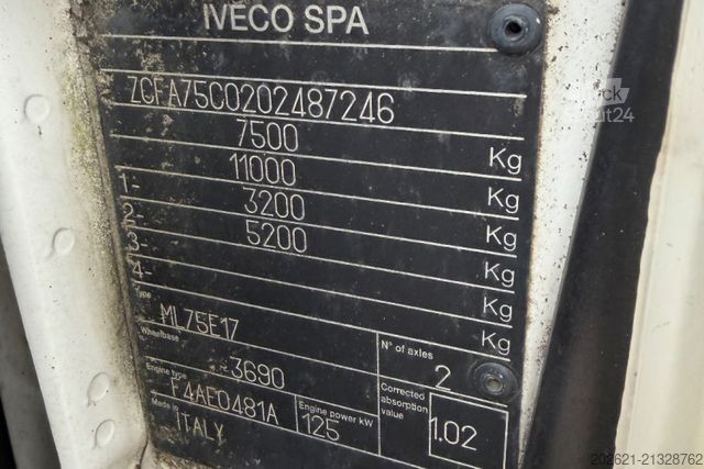 Camion caisson IVECO IVECO 75E17 Eurocargo 90.000 ORG km