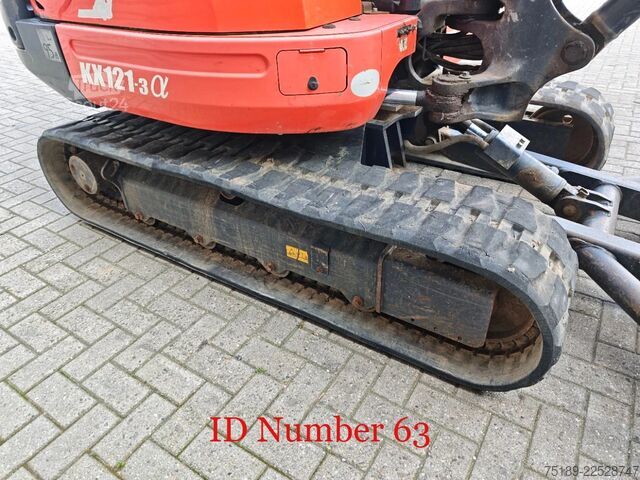 Mini-escavadora Kubota KX 121-3 2 Buckets 2 Pieces!