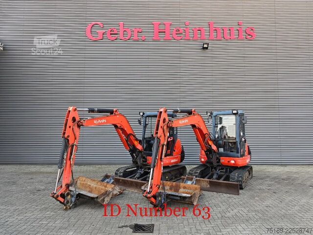 Mini-escavadora Kubota KX 121-3 2 Buckets 2 Pieces!