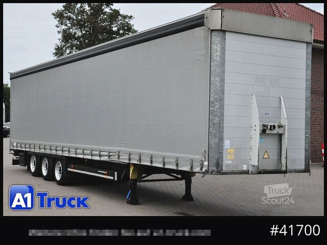 Auflieger mit Pritsche & Plane SCHMITZ Speed Curtain, Lift 455/40 R 22.5, Hubdach,