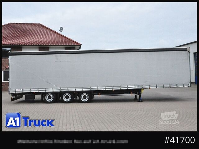 Auflieger mit Pritsche & Plane SCHMITZ Speed Curtain, Lift 455/40 R 22.5, Hubdach,