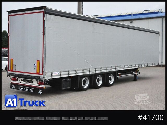 Auflieger mit Pritsche & Plane SCHMITZ Speed Curtain, Lift 455/40 R 22.5, Hubdach,
