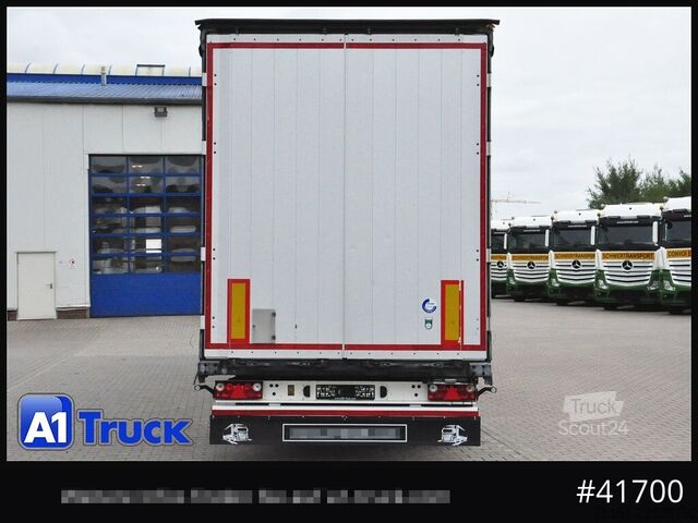 Auflieger mit Pritsche & Plane SCHMITZ Speed Curtain, Lift 455/40 R 22.5, Hubdach,