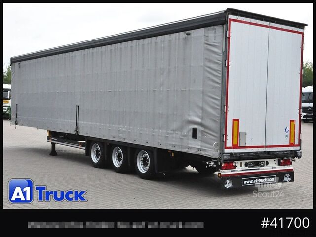 Auflieger mit Pritsche & Plane SCHMITZ Speed Curtain, Lift 455/40 R 22.5, Hubdach,