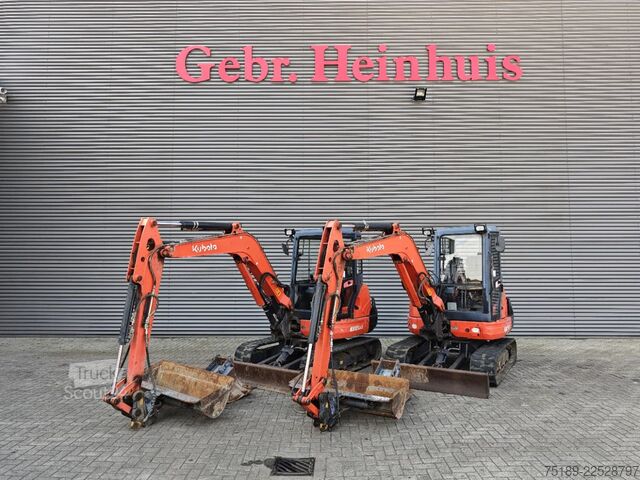 Minigraver Kubota KX 121-3 2 Buckets 2 Pieces!