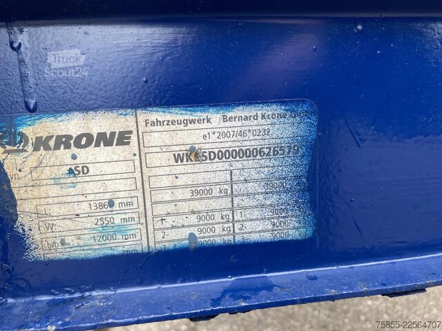 Volume transport Krone Mega Mega / Volume / BPW Axles / Drumbrakes