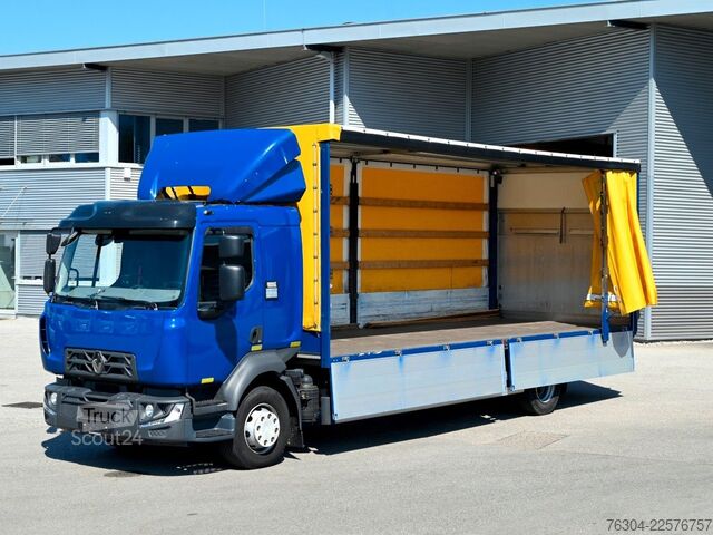 Autocarro con pianale e telone RENAULT D16 280 GlobalCab