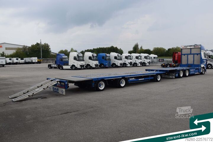 Camion porte-voitures DAF XF SSC 530 FMS-Aufbau + Hangler Plateuanhänger
