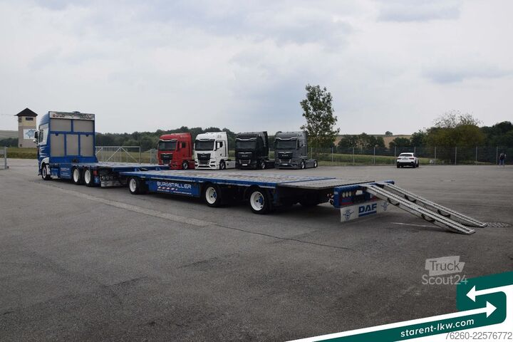 Camion porte-voitures DAF XF SSC 530 FMS-Aufbau + Hangler Plateuanhänger