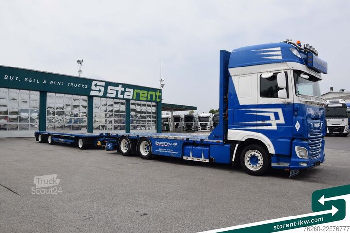 LKW mit Pritsche (offen) DAF XF SSC 530 FMS-Aufbau + Hangler Plateuanhänger