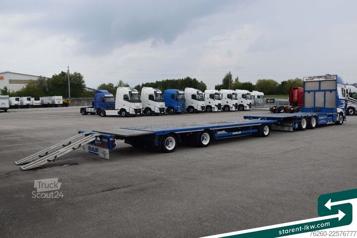 LKW mit Pritsche (offen) DAF XF SSC 530 FMS-Aufbau + Hangler Plateuanhänger