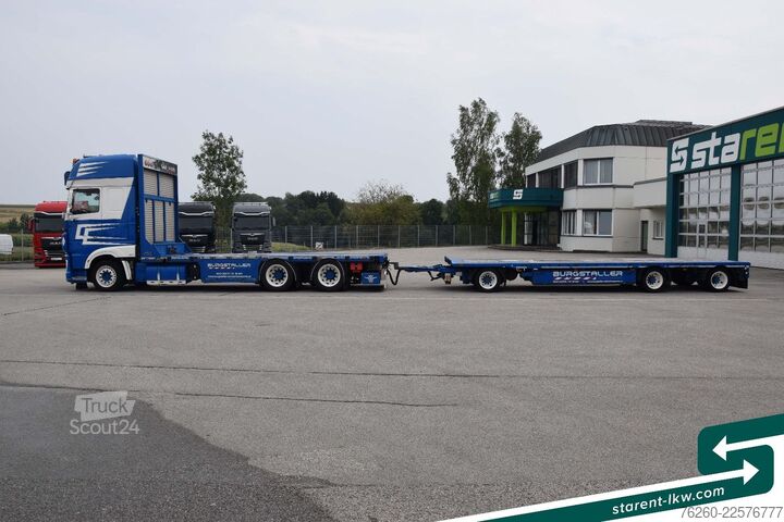 LKW mit Pritsche (offen) DAF XF SSC 530 FMS-Aufbau + Hangler Plateuanhänger