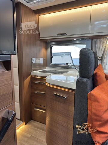 Integreret autocamper NIESMANN+BISCHOFF Arto 85 LE 3.0 Ltr Hubstützen TV  Lithium Solar
