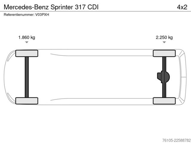 κλειστό βαν Mercedes-Benz Sprinter 317 CDI