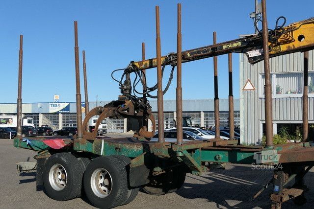 Houtstam-oplegger  Diebolt, Teleskop., Holzladekran, 2-Achser, BPW