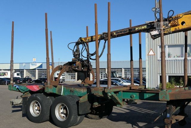 Puspriekabė  Diebolt, Teleskop., Holzladekran, 2-Achser, BPW